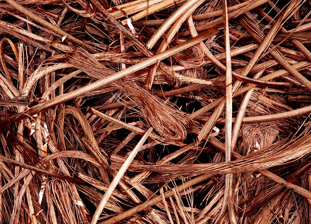 Recovered copper from recycled electronics, returned to the supply chain